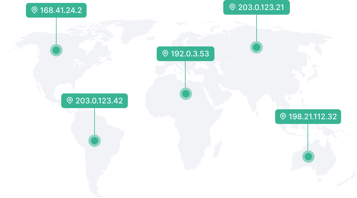 Proxy Map Proxy Locations · 195+ Countries Coverage | ProxyGen