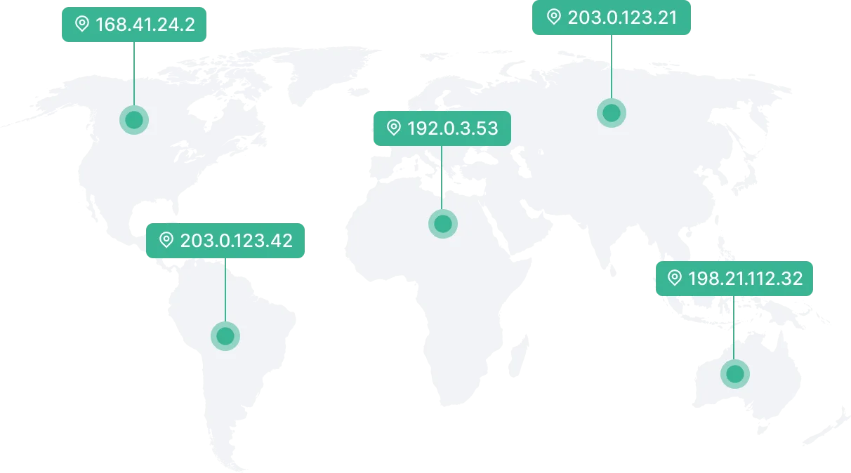 Global proxy locations across 195+ countries